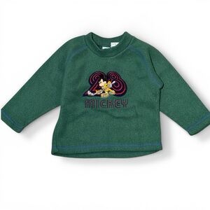 Vintage Disney baby Mickey Hockey embroidered pullover fleece 24m